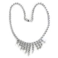 thumbnail image 1 of Alamode LOA559-18 Collier en Argent Sterling 925 Rhodié pour Femmes avec Synthétique en Blanc - 18 Po., 1 of 1