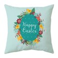 thumbnail image 5 of Qocolhg Happy Easter Throw Pillow Covers 18x18 Inch Bunny Egg Spring Floral Decorative Holiday Party Cushion Cases for Sofa Couch, Easter Decorations for Home, 5 of 5