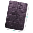 thumbnail image 2 of Clara Clark Bathroom Rugs, Velvet Memory Foam Bath Mat, Ultra Soft Non Slip and Absorbent - Tiled - Large - Purple, 2 of 6