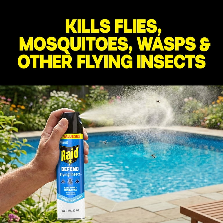 Raid Flying Insect Killer, Outdoor Fresh Scent, 20 oz photo 2