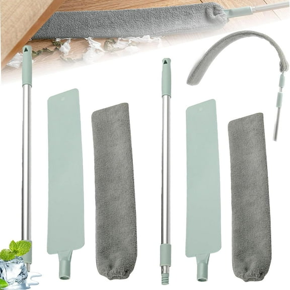 2025 New Retractable Gap Dust Cleaning Artifact,Flat Duster for Under Appliances Bendable Microfiber Duster,Gap Dusters Under Fridge Cleaning Tool