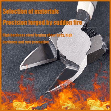 DEXIMRO 6-inch Ultra Sharp & Powerful Side Cutter Clippers with Longer Flush Cutting Edge, Ideal Wire Snips for Crafting, Floral, Electrical & Any Clean Cut Needs