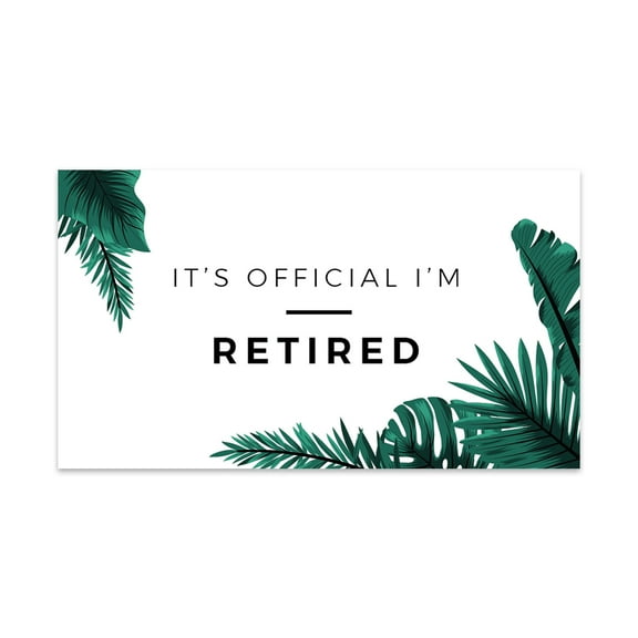 Koyal Wholesale Funny Retirement Business Cards, It's Official I'm Retired Business Cards, Farewell, Office, 100-Pack