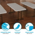 thumbnail image 5 of Lifetime 6 ft. Rectangle Folding Table, Indoor/Outdoor Professional Grade, Putty Set of 4 (480126), 5 of 13
