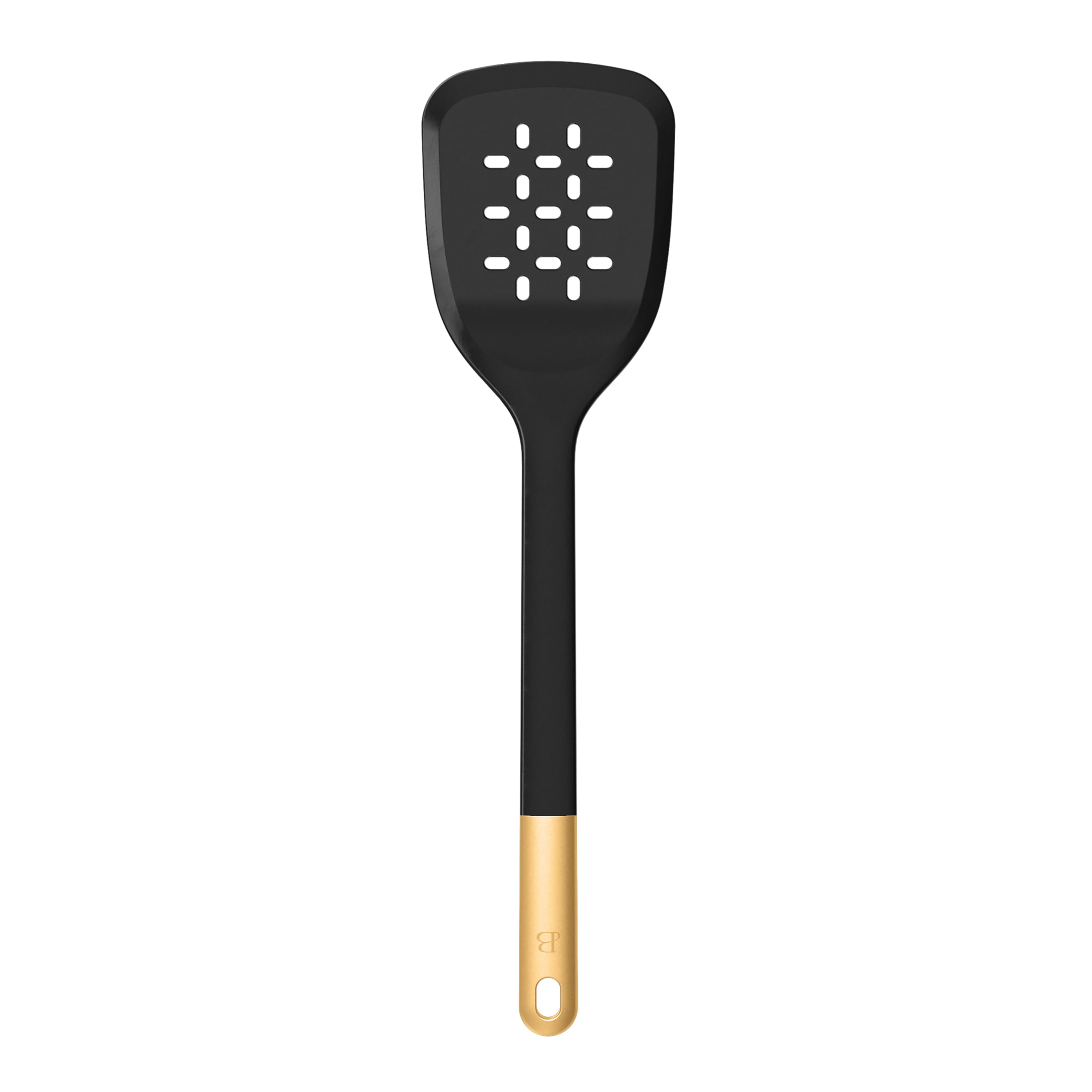 Beautiful 6-Piece Silicone Kitchen Utensil Tool Set with Rotating Rack, Black Sesame by Drew Barrymore