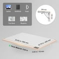 thumbnail image 4 of KFFKFF Foldable Table Attached to Wall, Dimensions 23.62" x 15.75", Wall Hanging Drop Leaf Table, Suspended Desk with Iron Support, Collapsible Desk for Compact Areas, Bar, Color White, 4 of 9