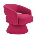 thumbnail image 2 of 360 Degree Rotating Velvet Chair, Rose Pink, Stylish Armchair For Living Room, Bedroom, Office Modern Pink Hue, Comfortable, 2 of 4
