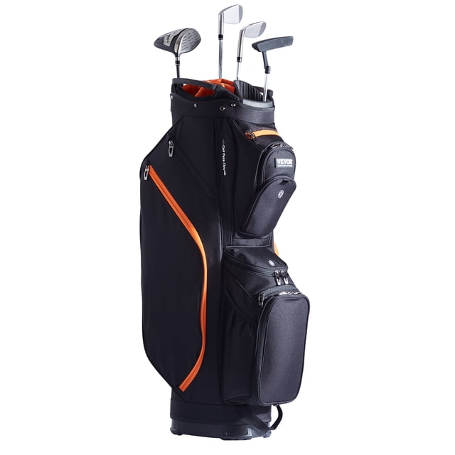 Bolsa para carrito de golf VEVOR con divisor superior organizador de 14 compartimentos, bolsa para carrito premium de 36" y 13 bolsillos, bolsas de golf duraderas con asas