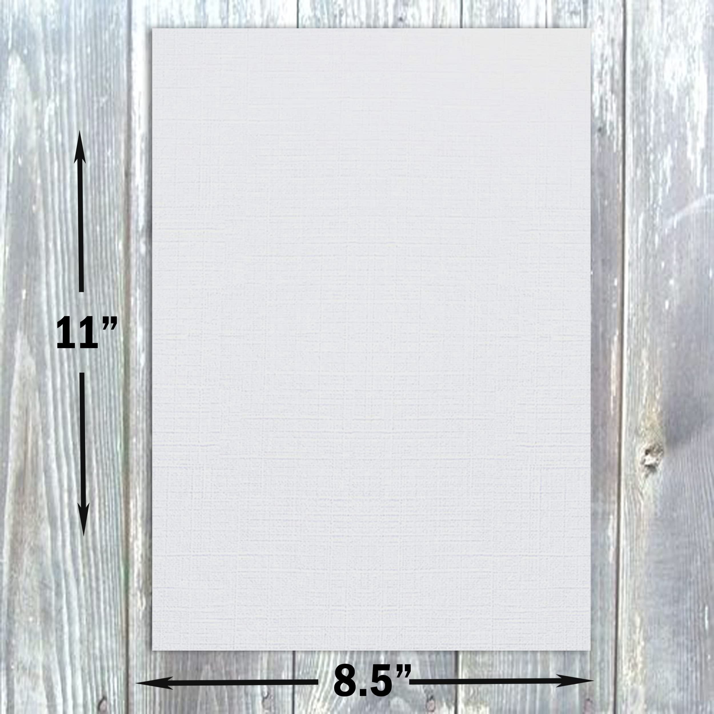 Hamilco Resume Linen Textured Cardstock Paper  8 1/2 x 11" Blank Thick Heavy Weight 80 lb Cover Card Stock for Printer - 50 Pack Gray
