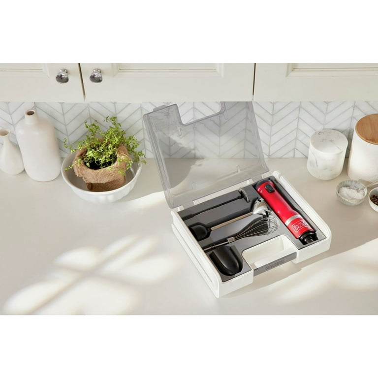 Black & Decker Bckm1016ks06 Kitchen Wand Variable Speed Lithium-Ion 6-in-1 Cordless Red Kitchen Multi-Tool Kit