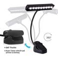 thumbnail image 4 of Lámpara de escritorio con clip LED, luces nocturnas con clip recargables USB flexibles, lámpara de 9 LED con brillo ajustable para piano, viajes, oficina y cama, 4 of 5