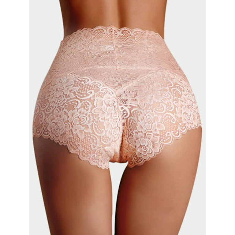 Bmnmsl Women Lace Panties Stretched Lace Cozy Briefs Solid Color Underwear