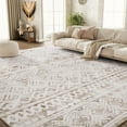 thumbnail image 2 of SIXHOME 8'x10' Area Rugs for Living Room Washable Rugs Boho Large Area Rug Modern Geometric Neutral Living Room Rug Carpet Soft Rugs for Bedroom Dining Room Office Home Decor Taupe, 2 of 8