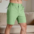 thumbnail image 2 of Hurxie Mens Stretch Golf Shorts with Pockets 7 Inch Inseam Lightweight Dress for Hiking Work Casual Green,3XL, 2 of 7