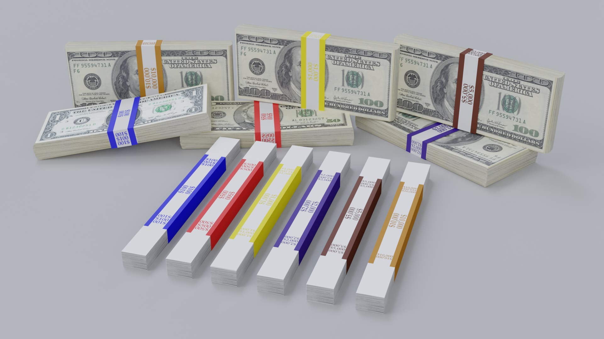 Buy Money Bands Currency Straps 600 Pieces Self Adhesive Color Coded