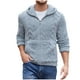 thumbnail image 2 of Ceisia Men's Summer Gift Casual Solid Color Fleece Zipper Round Neck Long Sleeve Jacket - Comfortable Daily Outdoor Wear, 2 of 9