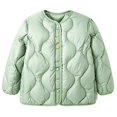 thumbnail image 2 of EnJoCho Girls Oversized Quilted Puffer Coat, Soli𝖽 Color Button Down Lightweight Outerwear, Soft Warm Padded Jacket, Trendy Loose Fit Outerwear for Everyday Casual Autumn & Winter Wear, 2 of 4