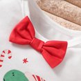 thumbnail image 6 of OJSFQUFP 3Pcs Baby Christmas Suit Long Sleeve Bow Tie Bag Romper Clothes Strap Pants Christmas Outfit My First Christmas, 6 of 8