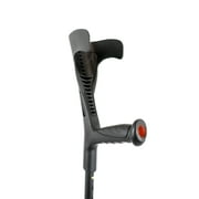 PEPE - Folding Crutches (x2 Units, Open Cuff), Forearm Crutches for Adults, Black.
