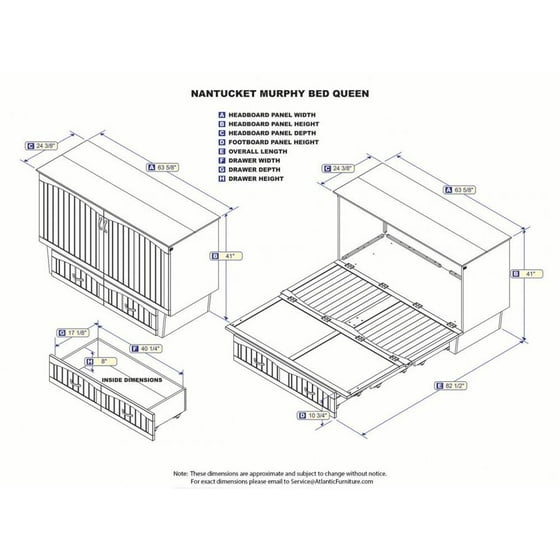 Nantucket Queen Murphy Bed Com