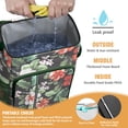 thumbnail image 2 of Tropical Flower and Leaves Nature Inspired Insulated Cooler Backpack - 20L Soft Cooler with Padded Straps, 2 of 6