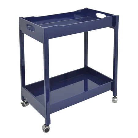 Bar Cart With Mirror Tray
