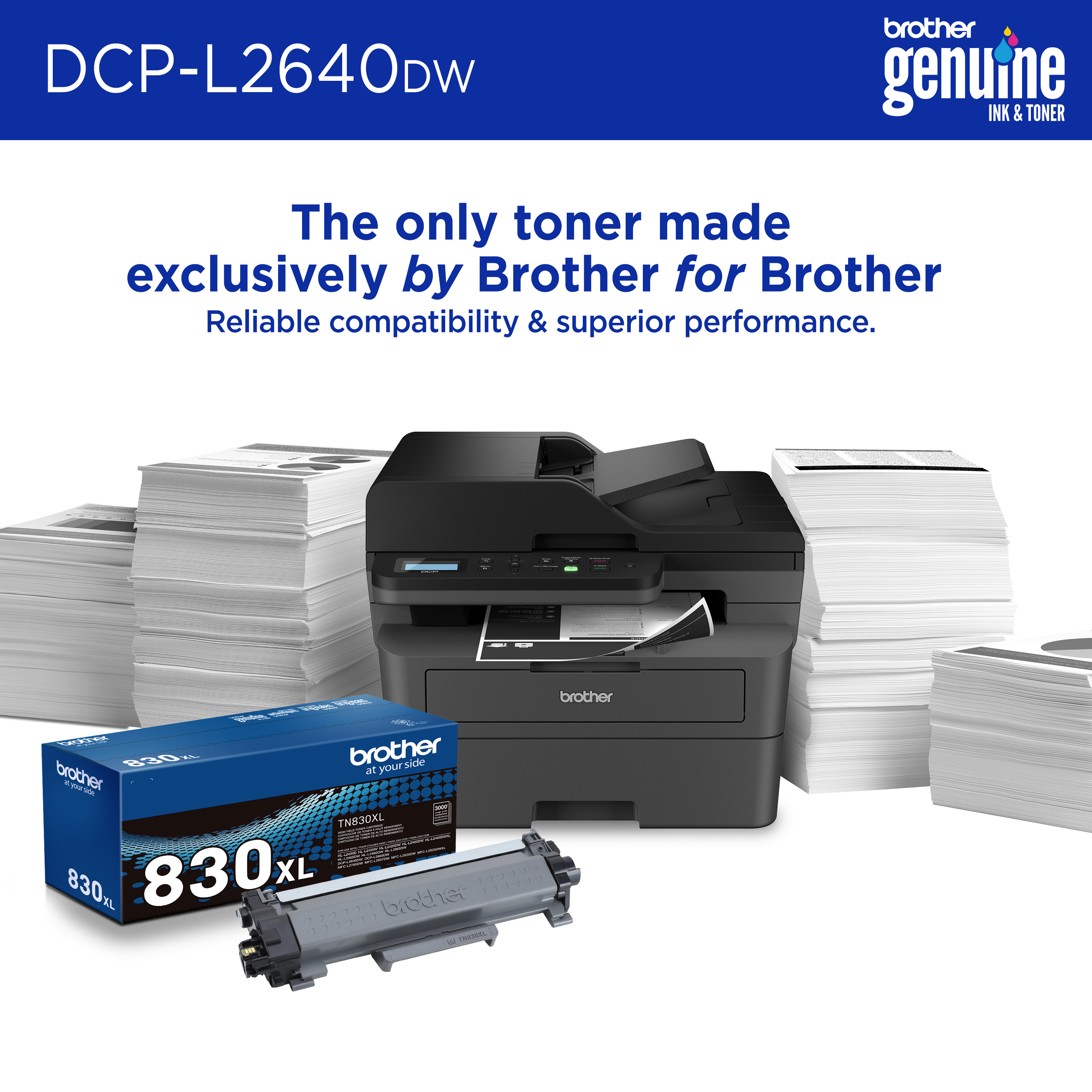 Brother DCP-L2640DW Wireless Monochrome Laser Printer photo 4