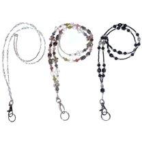 3 Pack of Our Most Popular Beaded Fashion Lanyards ID Badge Holders Magnetic