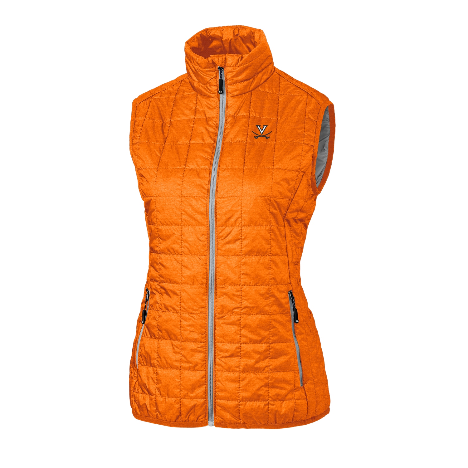 orange fleece vest womens