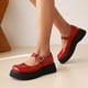 thumbnail image 5 of Zapatos de estudiante de punta redonda y baja con plataforma de tacón medio gótico punk para mujer Wmkox8yii  shkj687, 5 of 8
