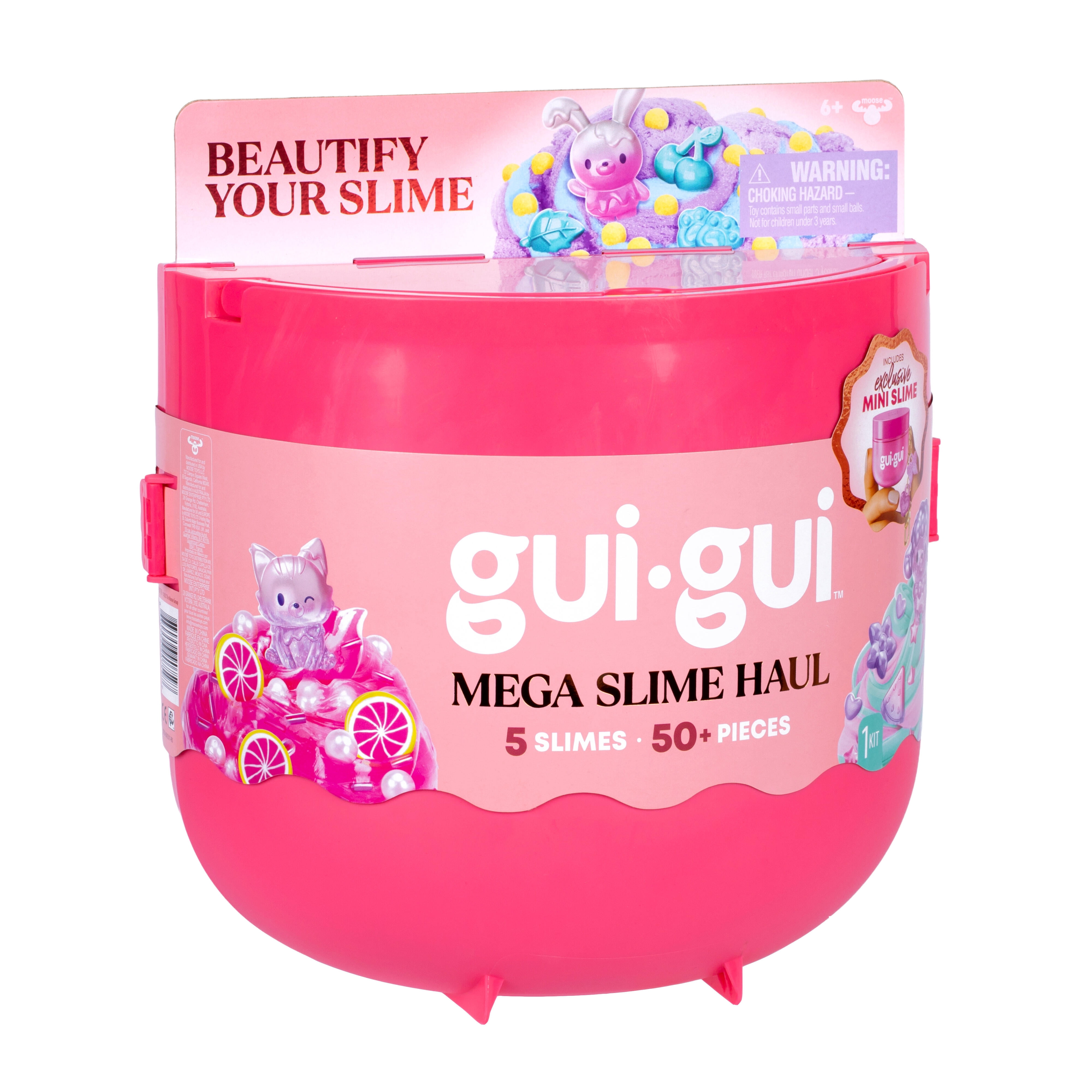 Gui Gui Mega Slime Haul, 50+ Pieces, 5 Scented Slimes Cloud, Clear, Butter, Jelli & Crunch, Premium Beauty Tools, Exclusive Mini Slime, Ages 6+