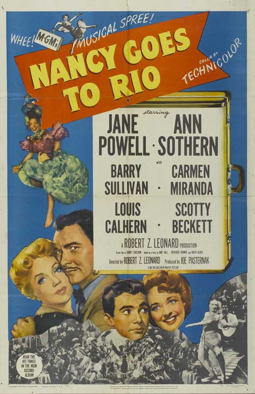 Nancy Goes To Rio Movie Poster Style A 27 X 40 1950 Walmart Com Walmart Com