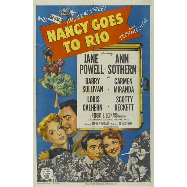 Nancy Goes To Rio Movie Poster Style A 27 X 40 1950 Walmart Com Walmart Com