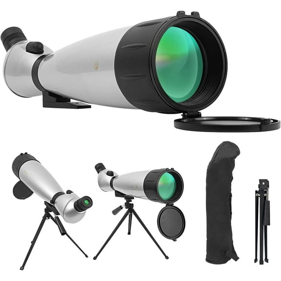 Fetch Falcon FMC HD BAK4 Spotting Scopes (Third Generation, Water-Resistance Long Range Spotting) with Metal Tripod Phone Adapter and Carry Bag (33-100X100 Without Phone Holder)