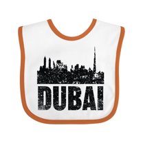 Inktastic Dubai City Skyline with Grunge Boys or Girls Baby Bib