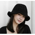 thumbnail image 5 of CoCopeaunts Women Soft Knit Bucket Hat Solid Color Bucket Hat Autumn Winter Knit Beanie Fisherman hat, 5 of 7
