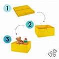 thumbnail image 6 of RiverRidge Kids 2pc 5" Collapsible Cube Fabric Storage Bins for Playroom - Gray, 6 of 8