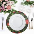 thumbnail image 5 of Ryvnso Christmas Strawberry Round Plate Mats Dining Table Placemat Set of 6 for Holiday Decoration, 5 of 7
