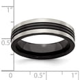 thumbnail image 5 of Black Ti Grey Grooves 6mm Band, 5 of 5