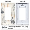 thumbnail image 3 of Yayeee Rocker Switch Wall Plate 2-Gang 4.7"x4.6" Home Decorative Outlet Cover, Adorable Bunnies, 3 of 6