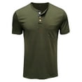 thumbnail image 4 of Frontwalk Pullover Tops for Men Short Sleeve Henley Shirts Classic Fit Crew Neck Tee T-Shirts with Pocket, 4 of 5