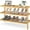 Natural, variant on decorUhome 3 Tier Bamboo Shoe Rack , Shoe Shelf for Closet, Shoe Storage Organizer for Entryway, Natural, 26.7" x 11" x 18.3"