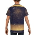 thumbnail image 5 of Wukai Gold Black Glitter Youth Unisex Short Sleeve T-Shirt for Boys, Girls, Teens, and Kids-Small, 5 of 7