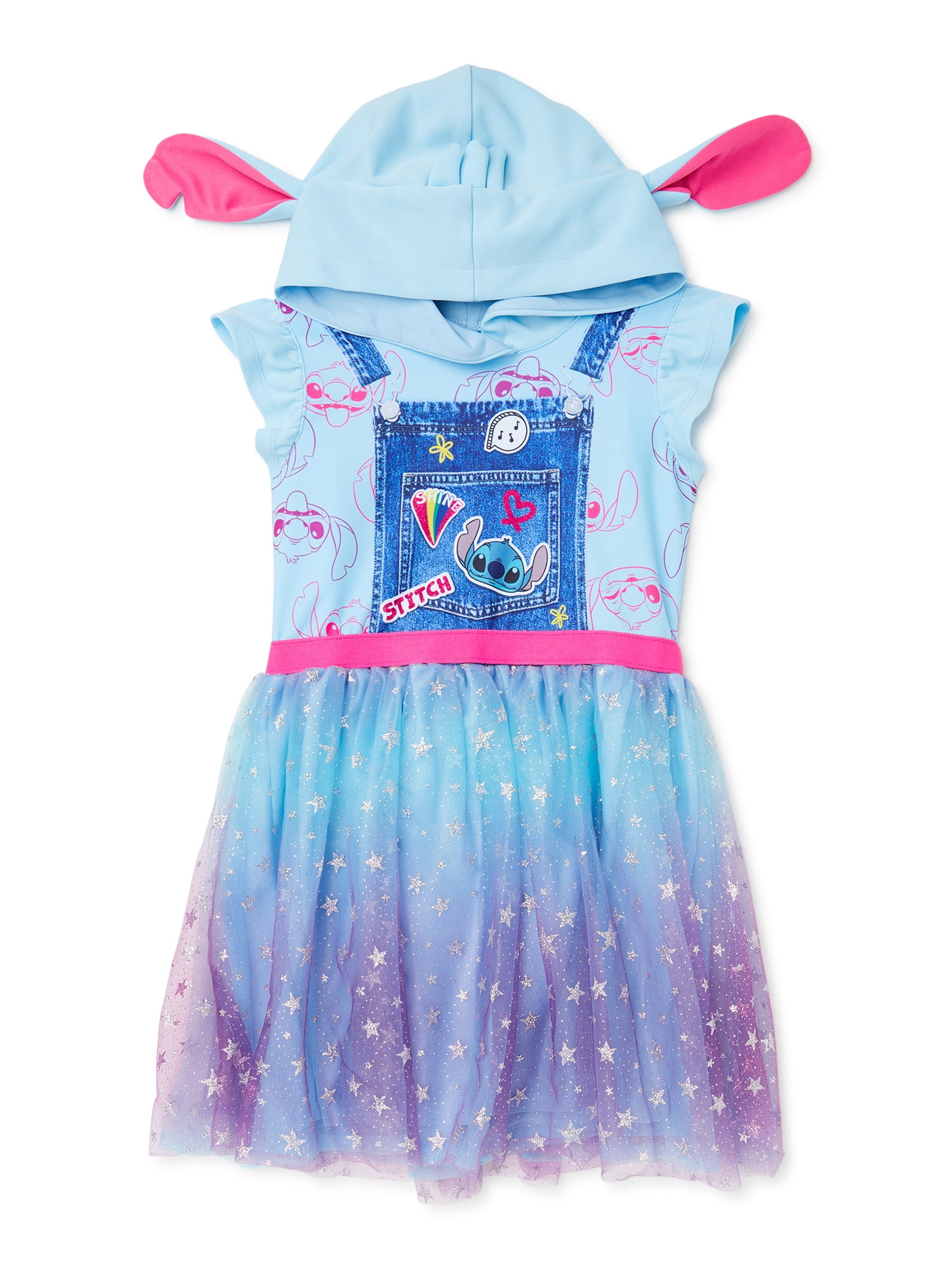 Girls Stitch Short Sleeve Cosplay Dress, Sizes 4-12