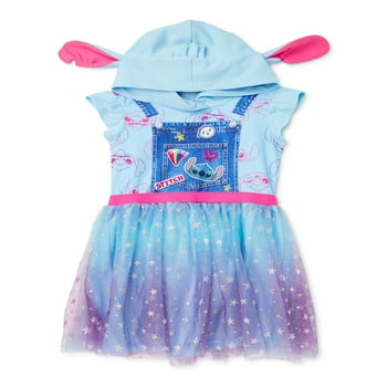 Girls Stitch Short Sleeve Cosplay Dress, Sizes 4-12