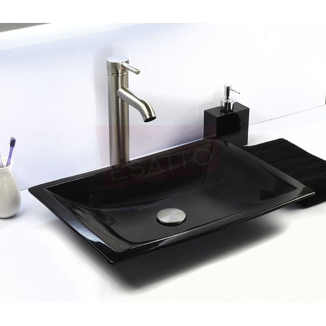 Esatto® Flat Satin Paquete De Precio Mejorado Con Lavabo, Llave Y Desagües Listo Para Instalar ESATTO PAQUETE COMPLETO DE LAVABO PARA BAÑO