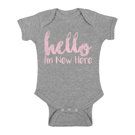 

Awkward Styles I m New Romper Girls Romper Pink One Piece Short Sleeve Baby Romper Lovely Baby Boy Romper Newborn Kids Birthday Gifts Boys Outfits Hello I am New Here One Piece I am New Here Romper