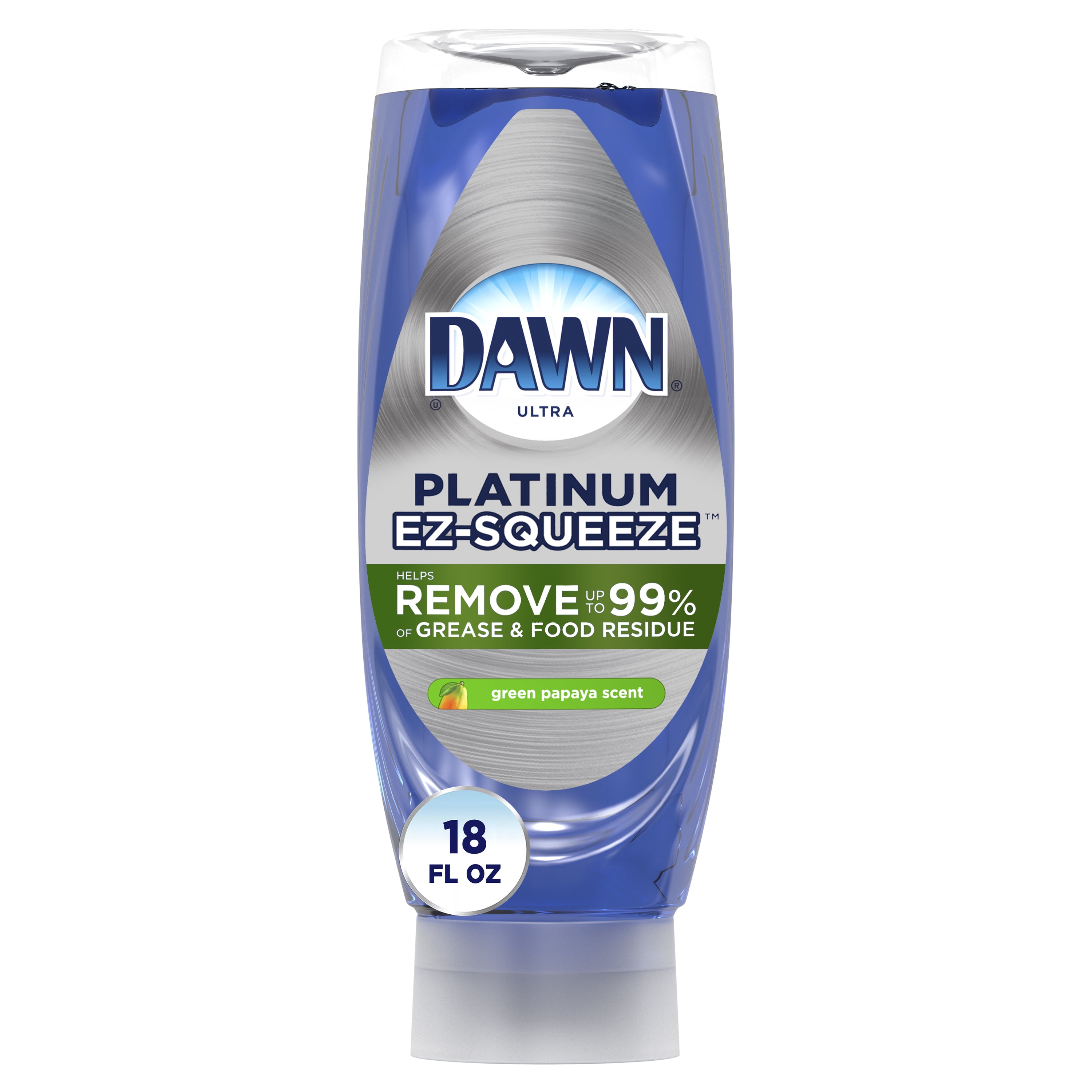 Dawn EZ-Squeeze Platinum Liquid Dish Soap, Green Papaya, 18 fl oz