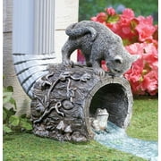 Cute Playful Chasing Kitty and Frog Decorative Downspout Extension