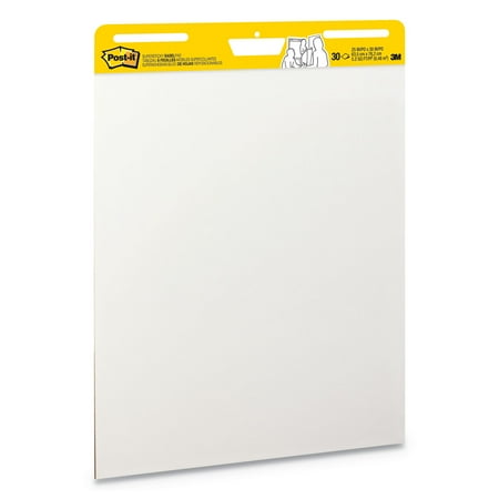 Post-it Self Stick Wall Easel Pad, 25 x 30-Inches, White, 30-Sheets/Pad, 2-Pads/Pack